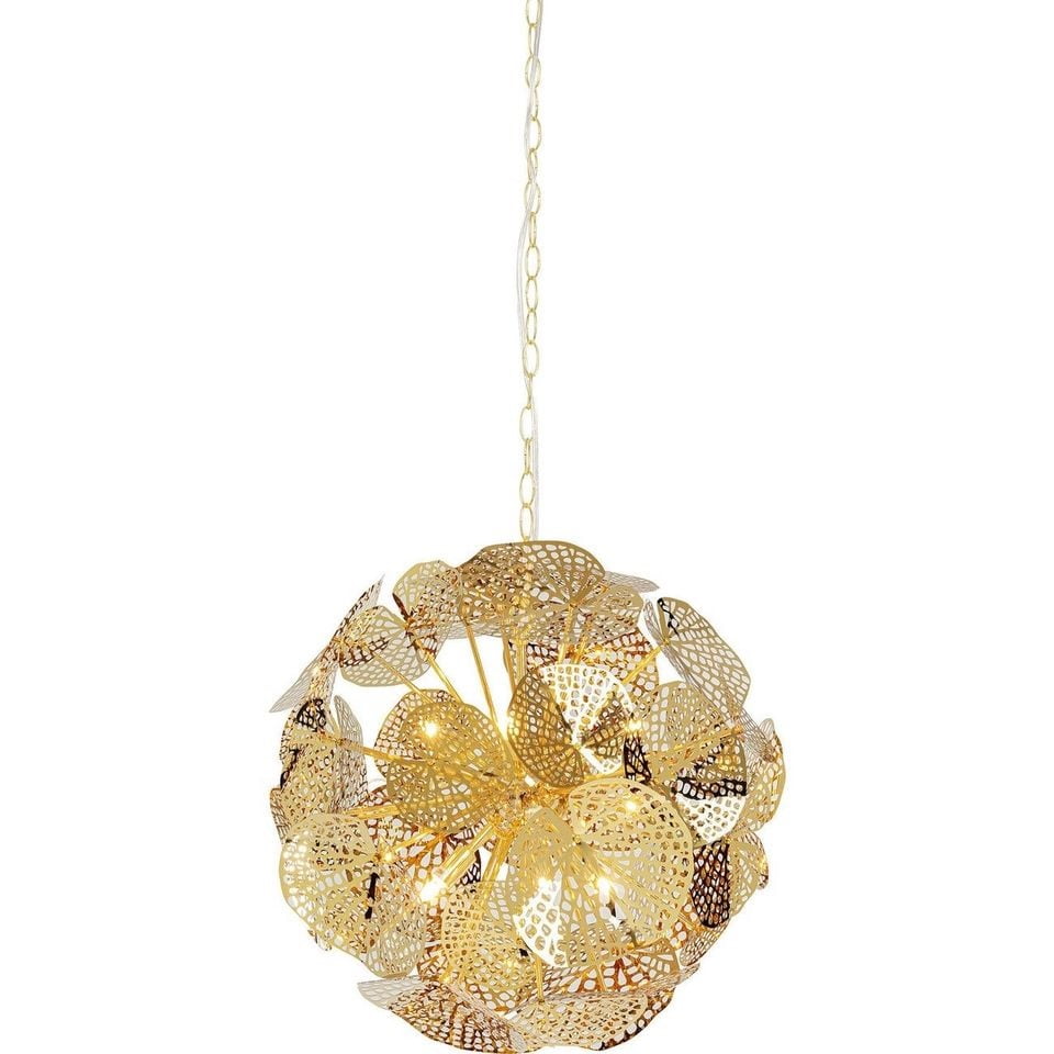 visqshta_lampa_lista_v_zlato Висящо осветително тяло златни листа - Image 1