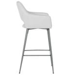 Бар стол TELFORD 2 силиконова кожа - сив - Image 4